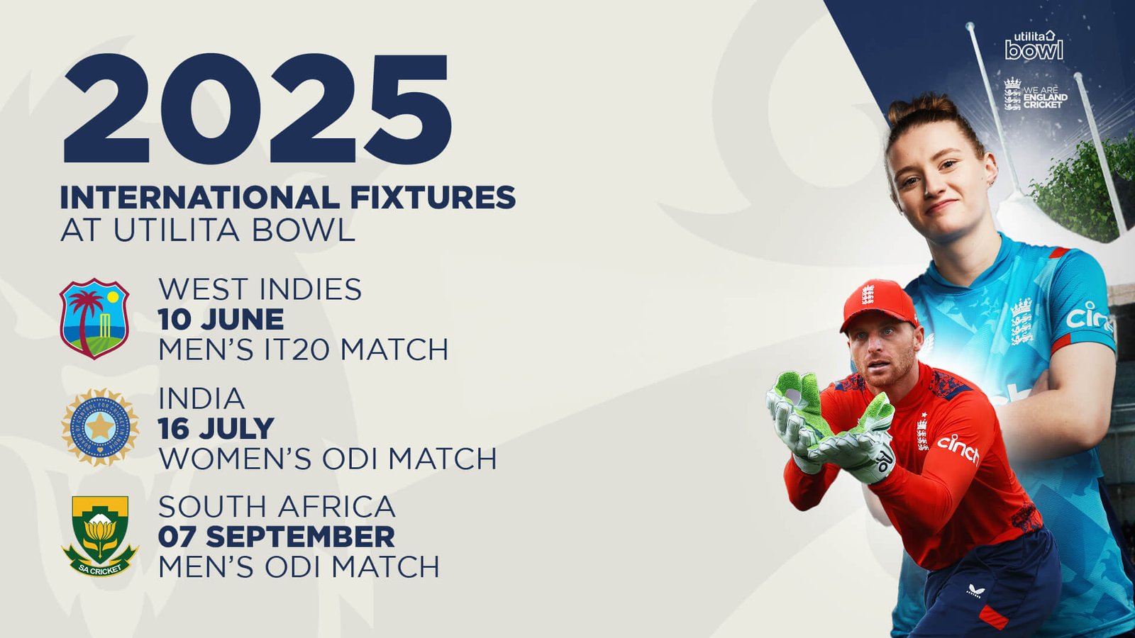 West Indies v England 2025 schedule