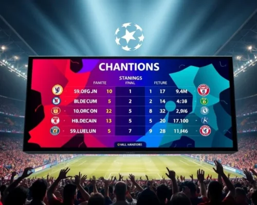 Posiciones de champions league