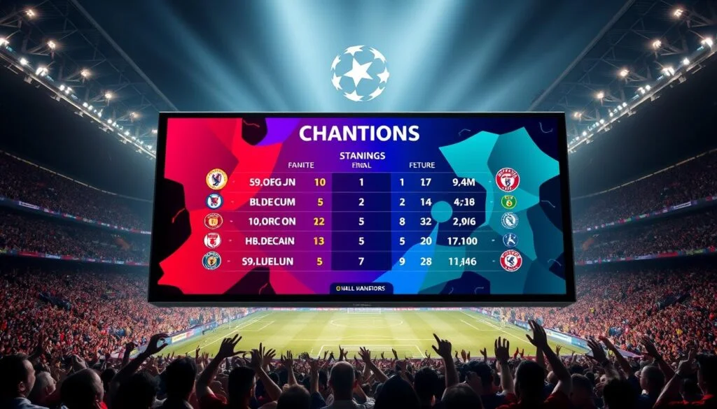 Posiciones de champions league